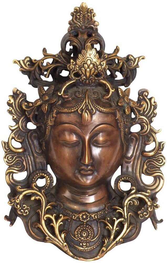 Seated Tibetan Buddhist Goddess Tara In Brass Handmade Made In