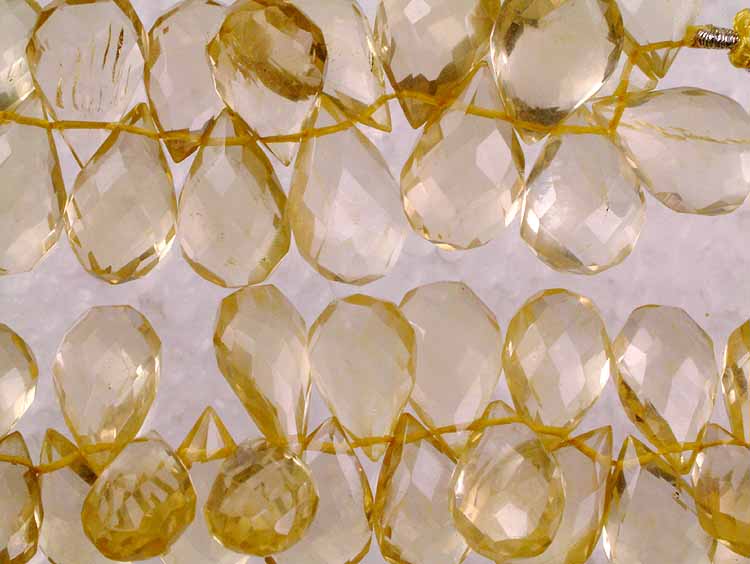 Lemon Topaz Faceted Briolette Exotic India Art