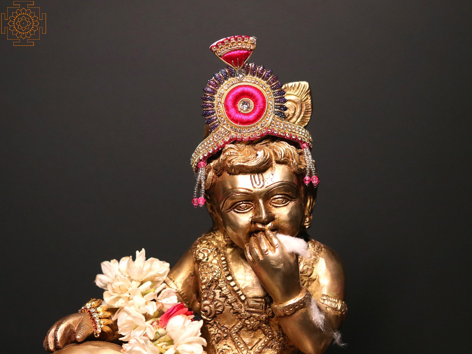 Baby Krishna The Butter Thief Brass Statue Exotic India Art