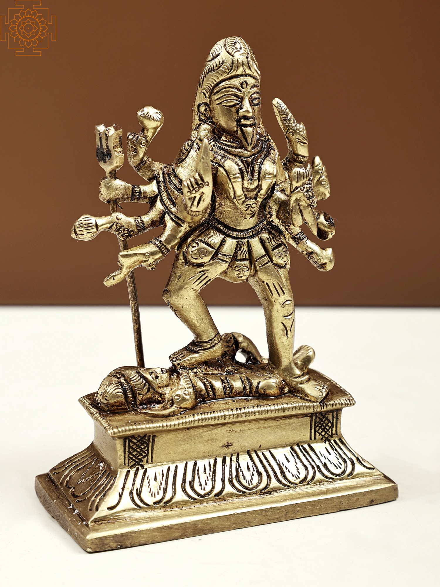 4 Small Maa Kali Brass Statue Handmade Metal Idols Exotic India Art