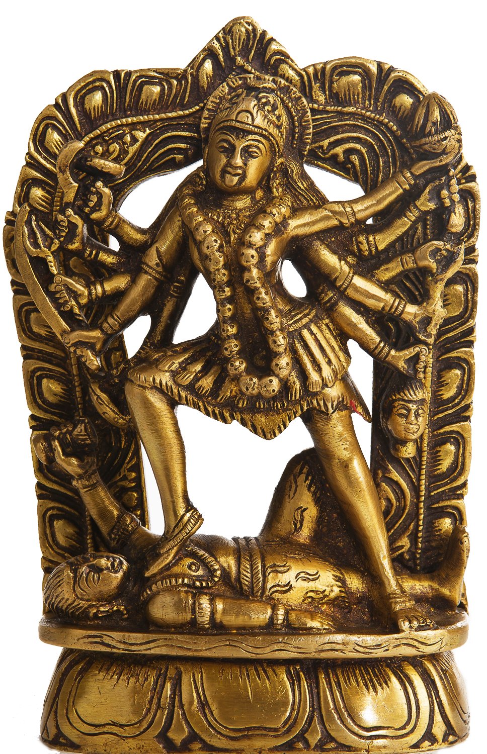 6 Mother Goddess Kali Statue In Brass Handmade Made In India