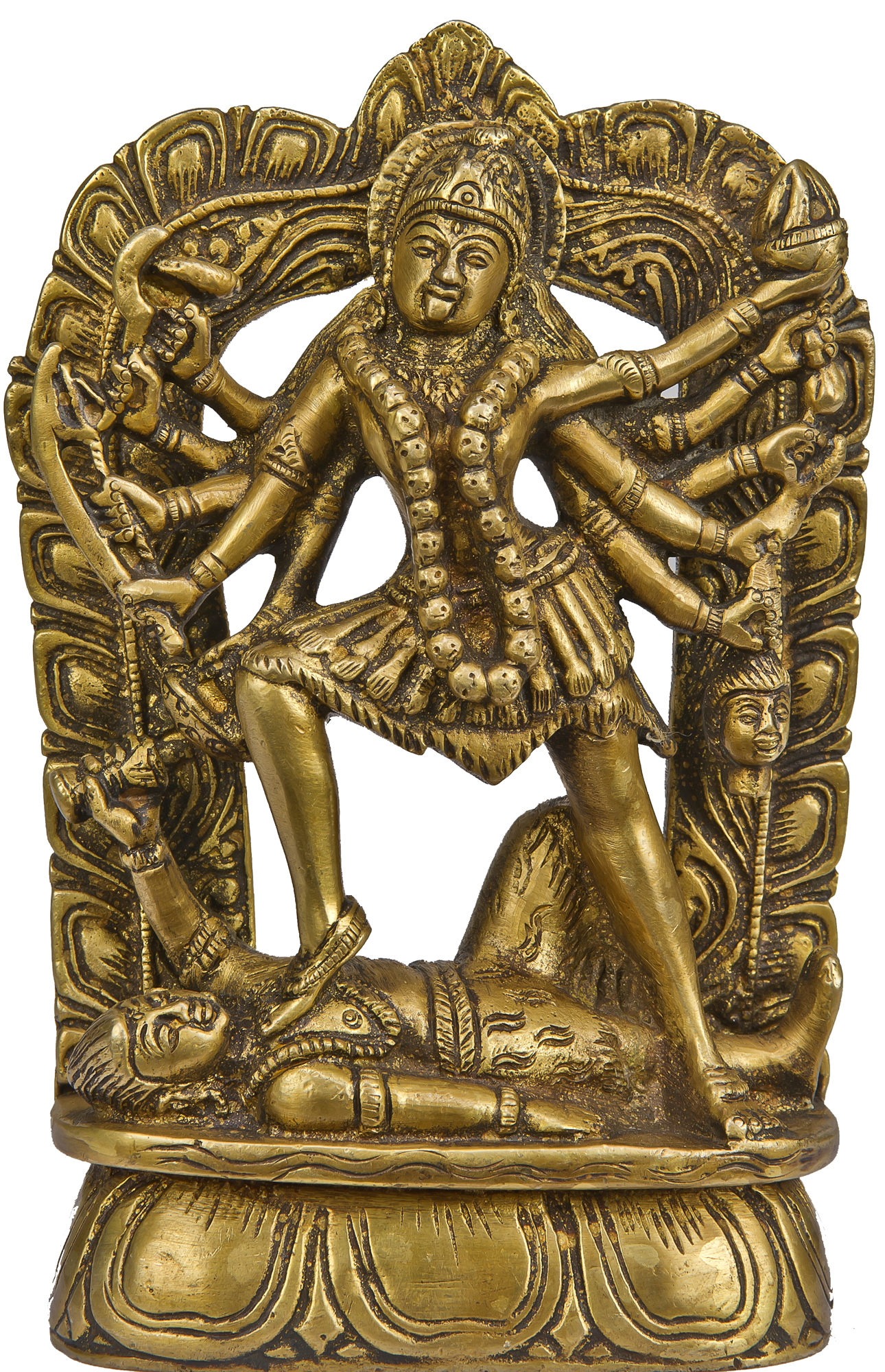 6 Mother Goddess Kali Brass Idol Handmade Made In India Exotic