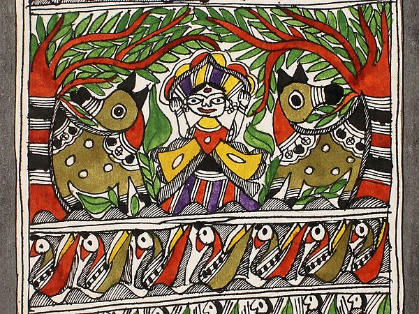 Godna Style Madhubani Painting Exotic India Art