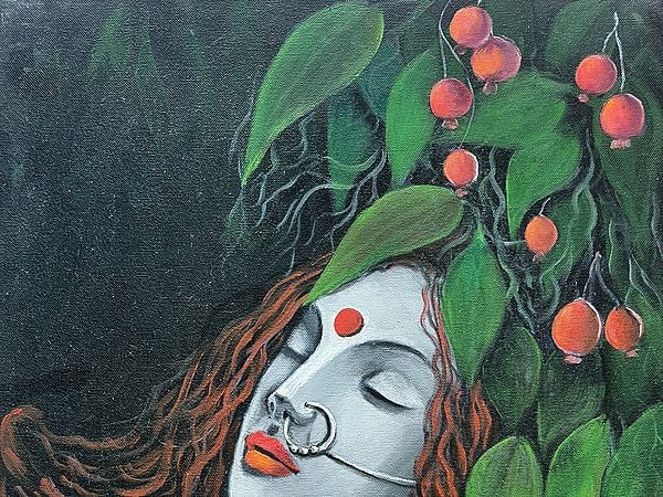 Beauty In Nature Acrylic On Canvas Painting By Gayatri Mavuru