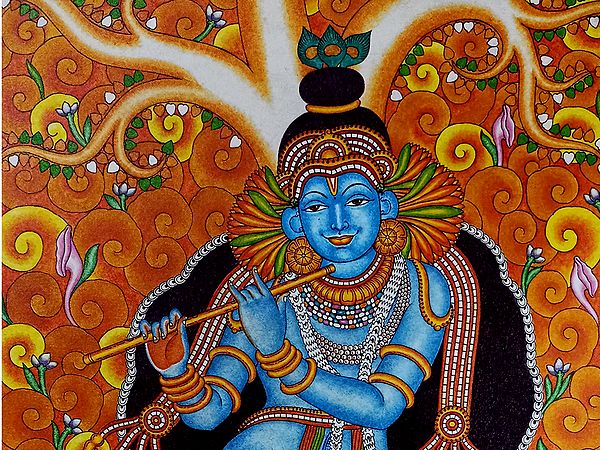 Venugopala Krishna Acrylic On Canvas Painting By Arun Kumar Exotic