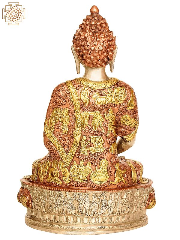 13 Lord Buddha In Dhyana Mudra In Brass Handmade Made In India