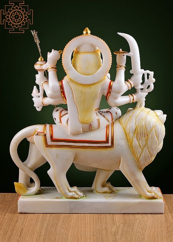 18 Ashtabhuja Devi Durga Handmade Marble Durga Maa Statue Marble