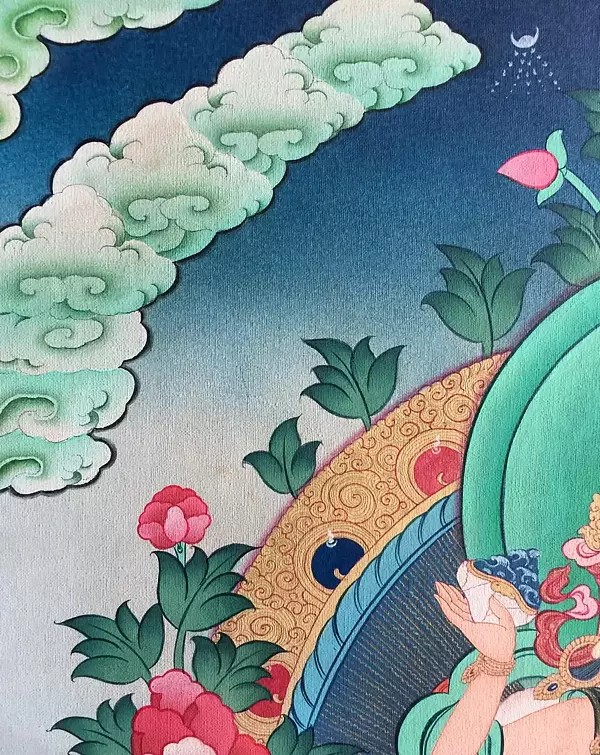 Vajrasattva Shakti Thangka Brocadeless Thangka Exotic India Art