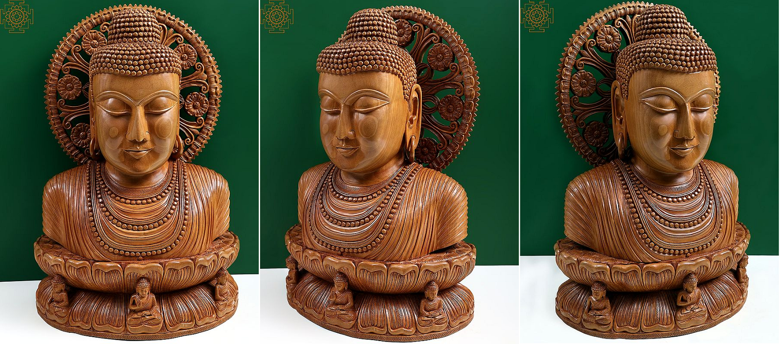 Artisans Crest Brown Intricately Carved Wood Sculpture Of Buddha In Abhaya  Mudra at Rs 45900 in Bengaluru