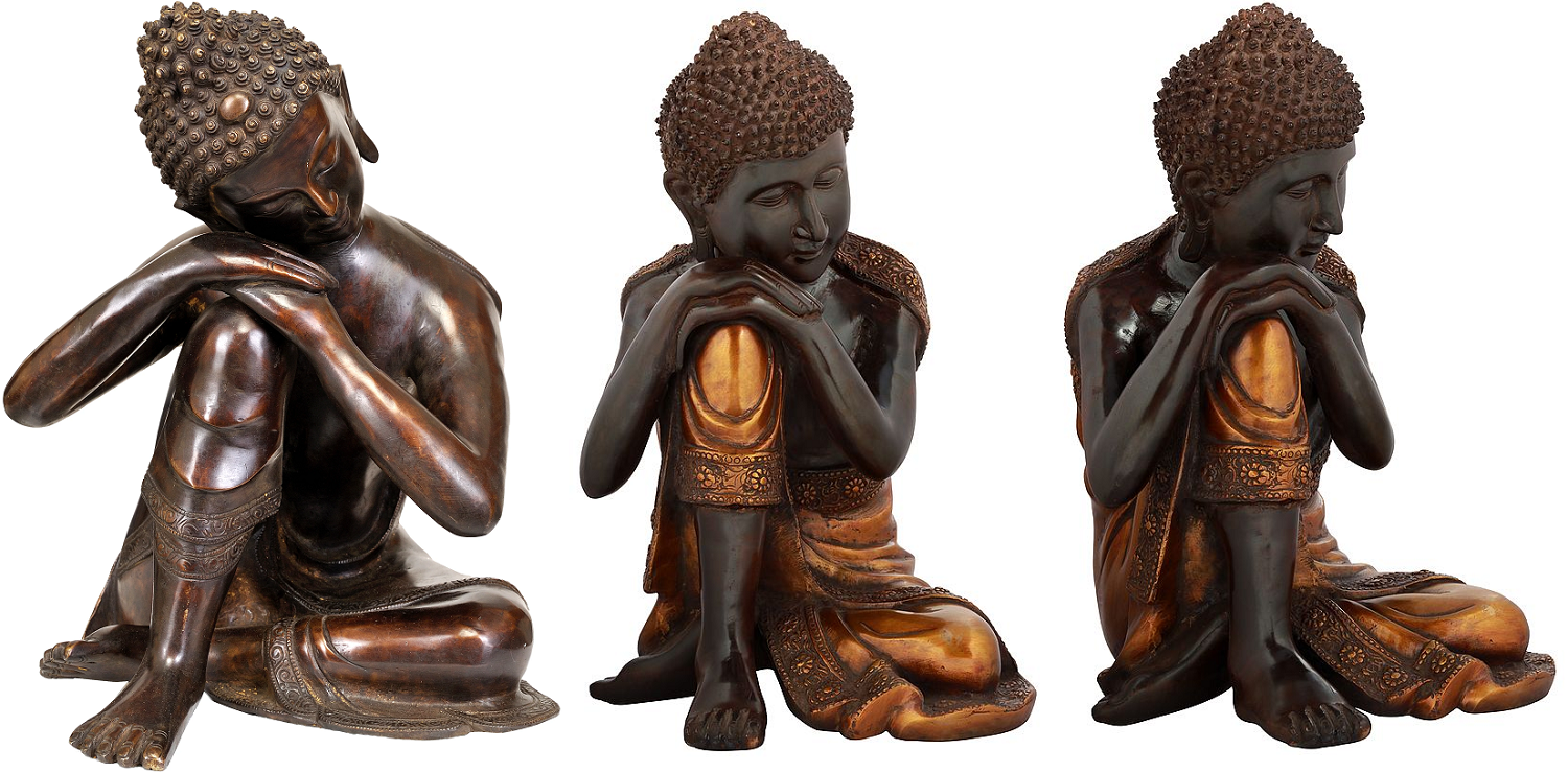 Wooden Bhumisparsha or Earth Touching Buddha Sculpture Hand Carved in  Vietnam 16