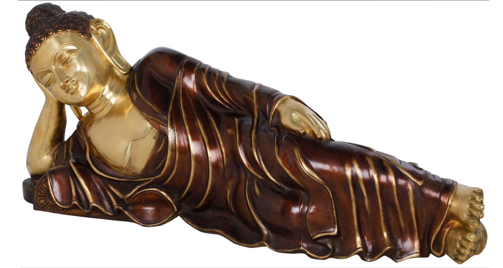 Closed Eye Resting Buddha With Head And Hands On Knee, A Variation Of The  More Common Lotus Pose Stock Photo, Picture and Royalty Free Image. Image  134220263.