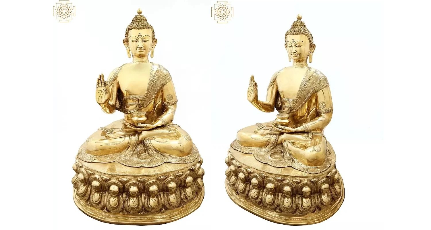 What does the hand gestures mean on this statue? : r/Buddhism