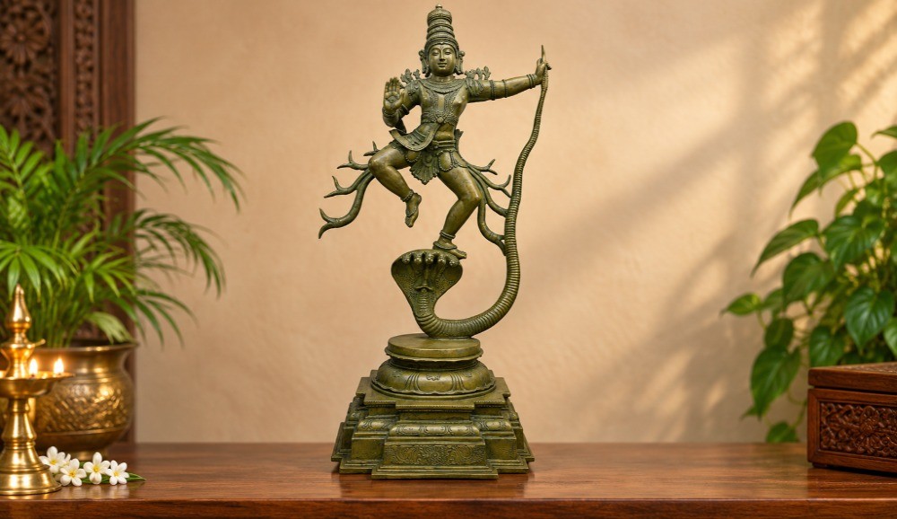Lord Krishna Dancing on Kaliya Naag