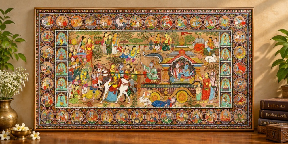 Mathura Vijaya Pattachitra Painting | Odisha Art
