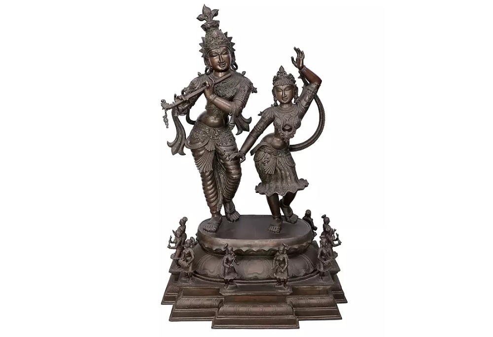 Radha & Krishna Panchaloha Bronze Statue