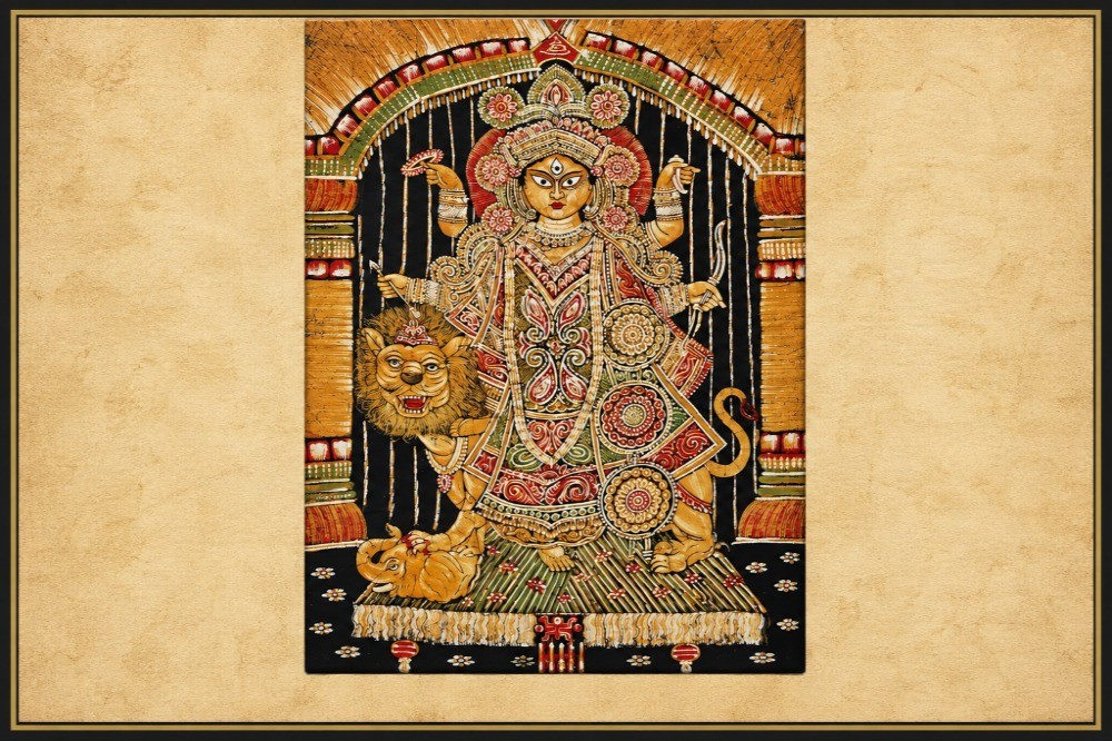 Goddess Durga Batik Painting 