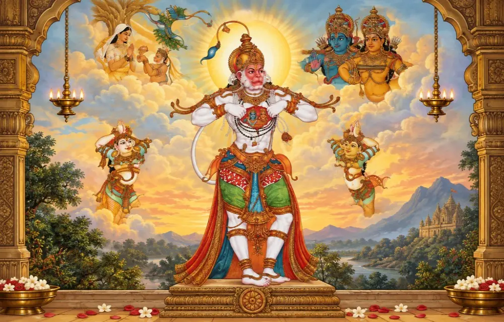 Hanuman Tearing His Chest