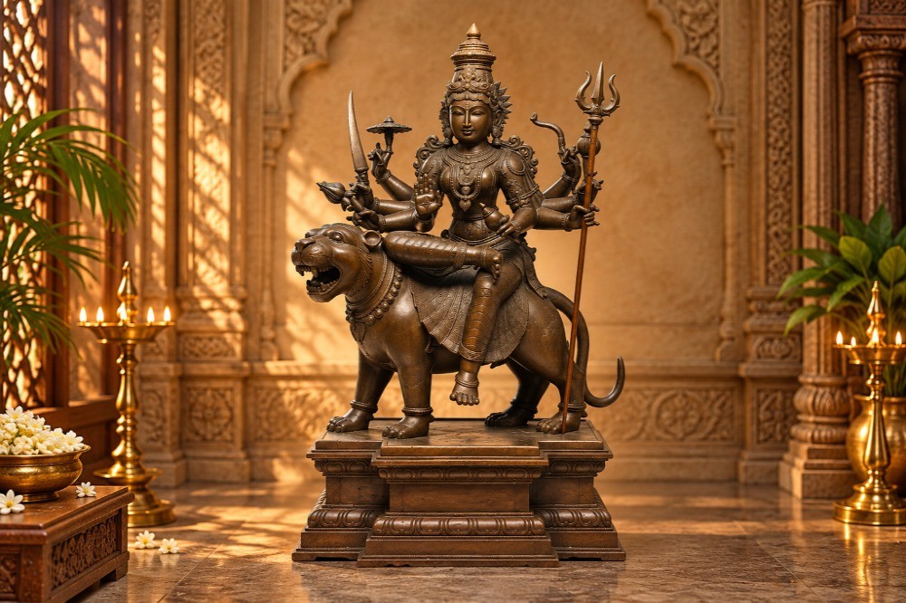 Goddess Durga Panchaloha Bronze