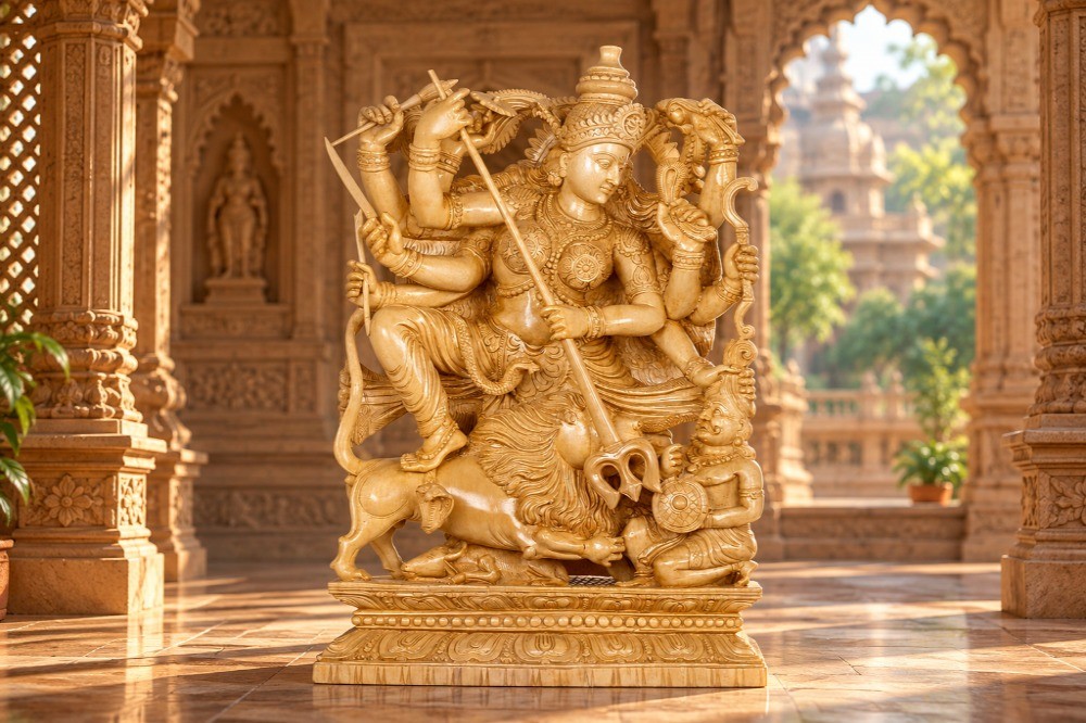 Goddess Durga Killing The Demon Mahishasura