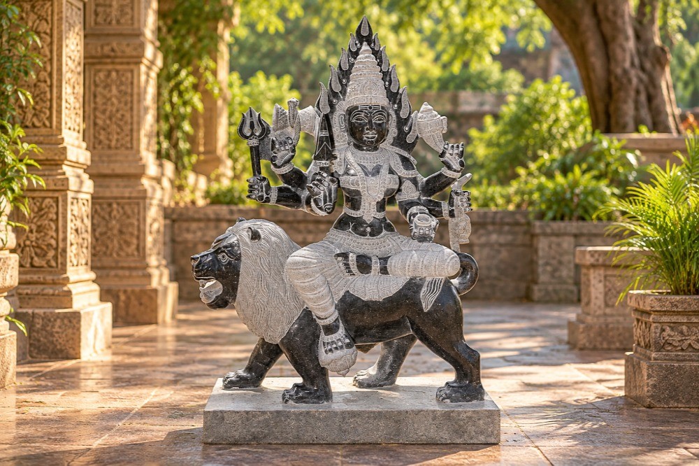 Goddess Durga | Granite Statue