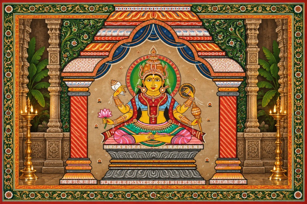 Goddess Vaishnavi Pattachitra Painting