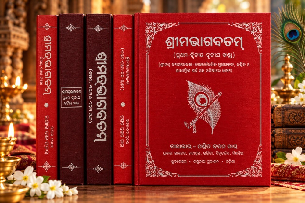 Srimad Bhagavatam (1 to 12 Skanda in Set of 5 Books in Oriya) “ xss=