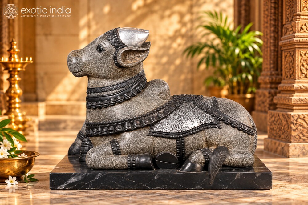 Large Nandi Marble Statue“ xss=