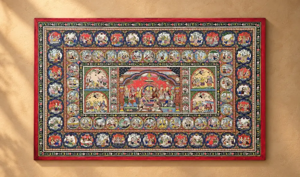 Lord Rama'S Darbar (Ramayan Story) | Pattachitra Painting