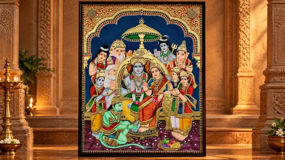 Ram Darbar | Tanjore Painting by My Angadi