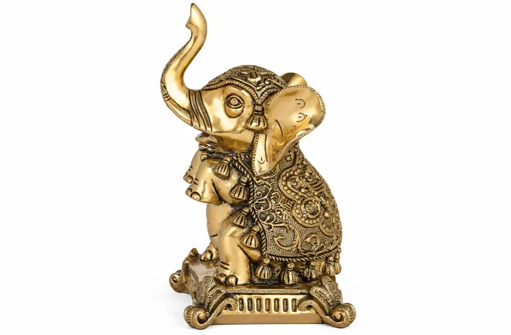 Elephant Seated on Hind Legs with Upraised Trunk