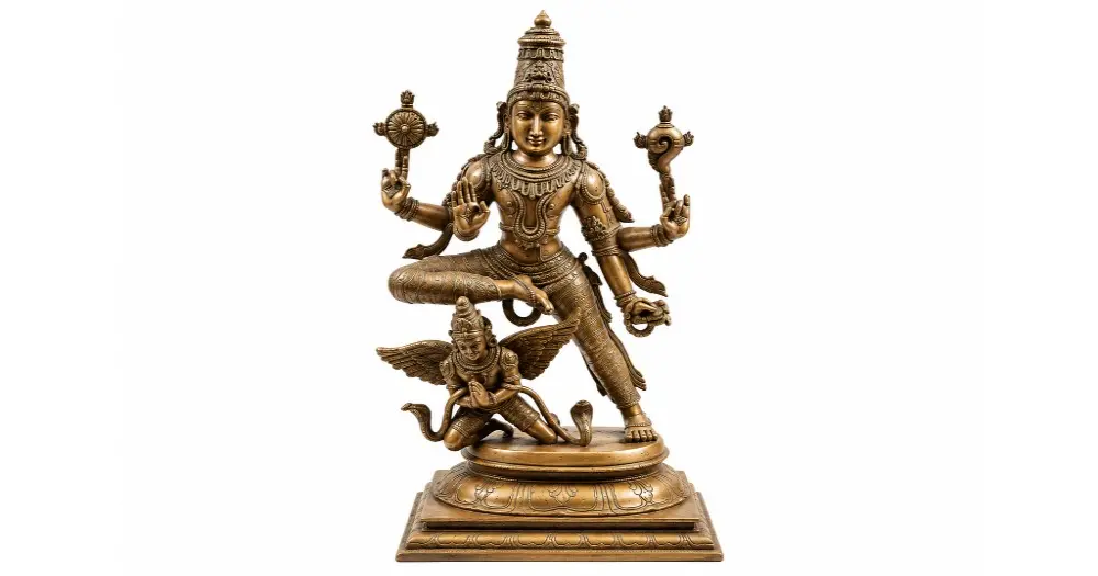 Large Lord Vishnu on Garuda
