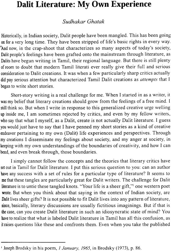 Literature review on dalit writers