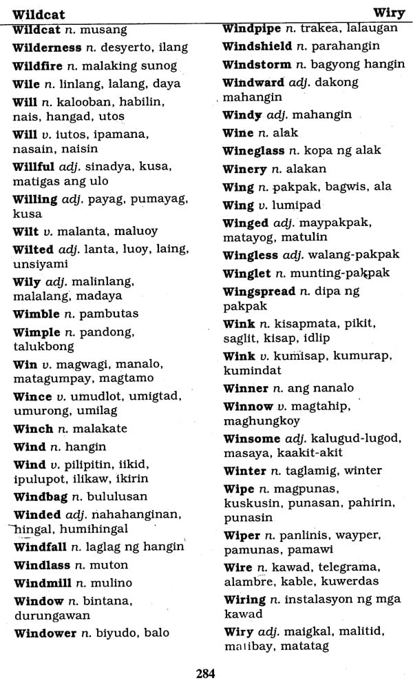 english tagalog of dominant