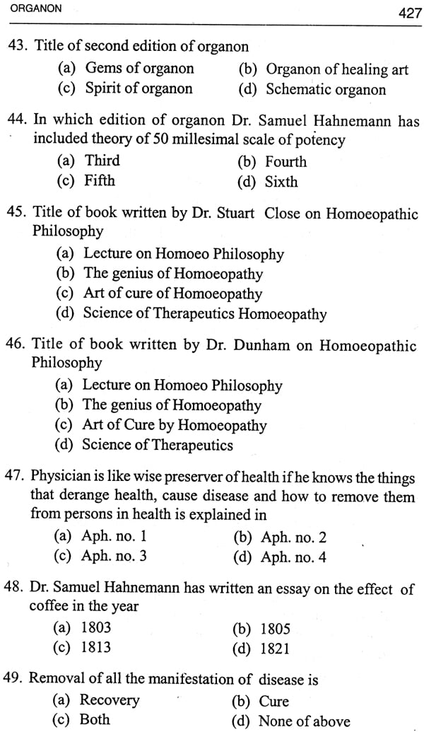 4000 MCQs in Homoeopathy (For UPSC, PSC & MD Entrance Examinations)