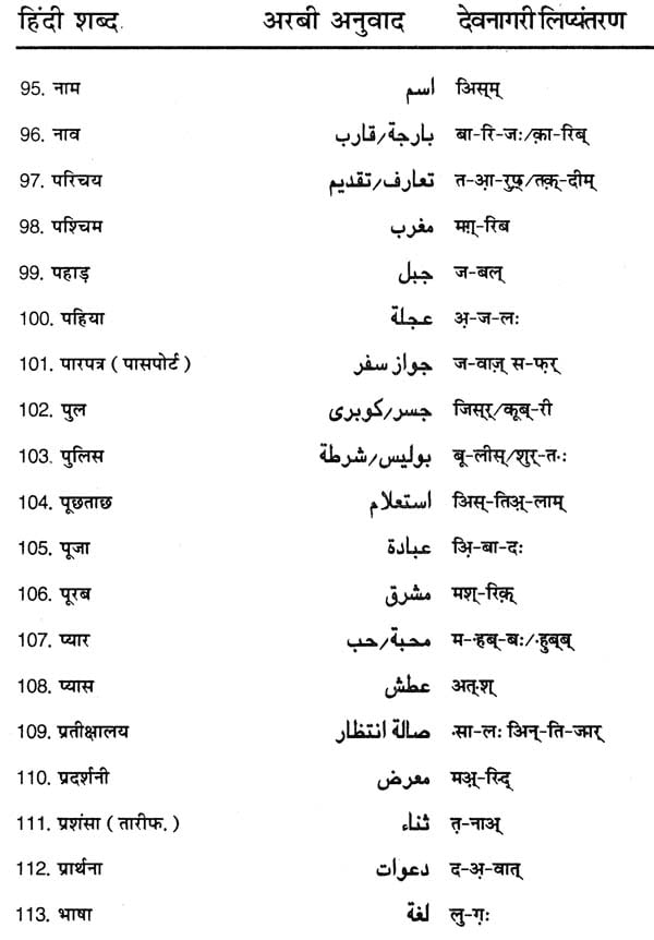 हिंदी - अरबी वार्तालाप पुस्तिका : Hindi Arabic Conversational Guide (An ...