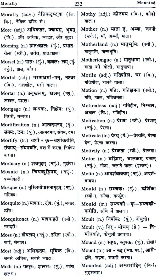 Neeta English Sanskrit Dictionary English Sanskrit Hindi