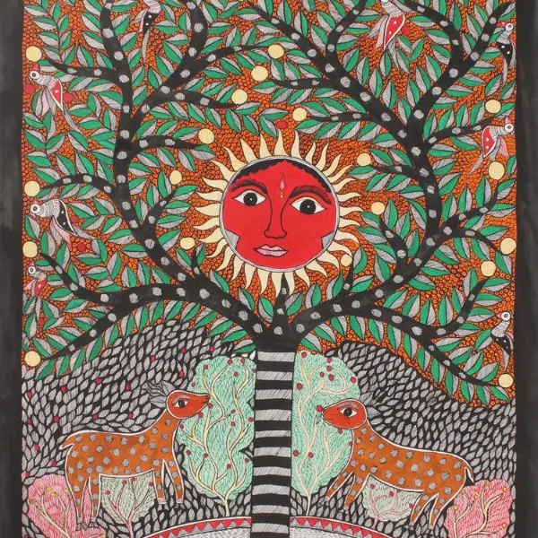 How is Madhubani art done?