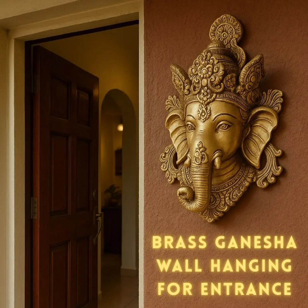 Brass Ganesha Wall Hanging for Entrance: A Symbol of Auspicious Beginnings