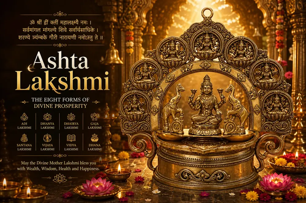 Eight Avatars (Forms) of Devi Lakshmi: Divine Manifestations of the Ashta Lakshmi