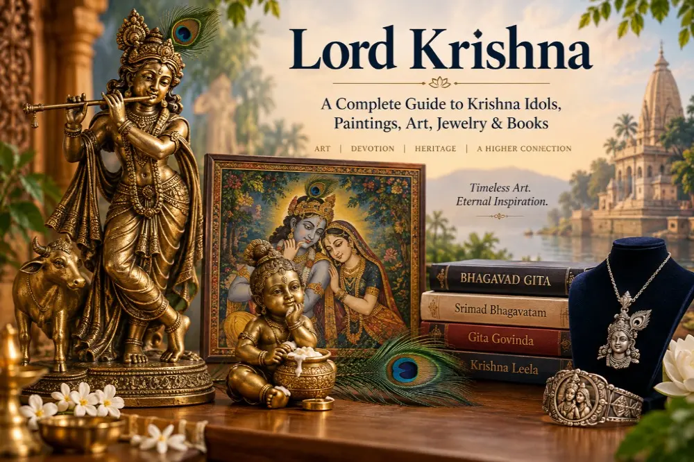 Lord Krishna: A Complete Guide to Krishna Idols, Paintings, Art, Jewelry & Books