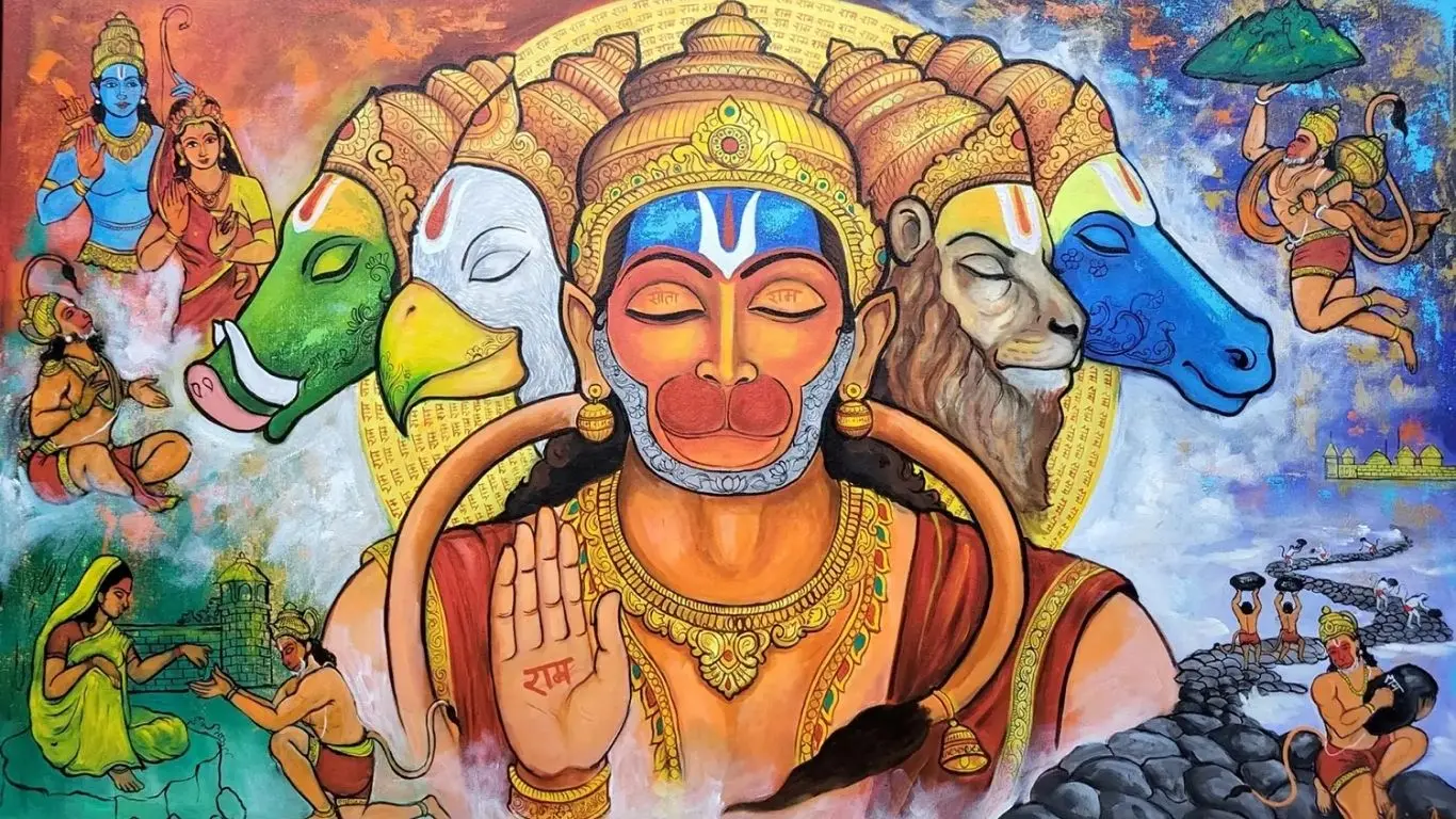 Panchamukhi Hanuman Stories and Significance of the Five-Faced form of the Hindu God