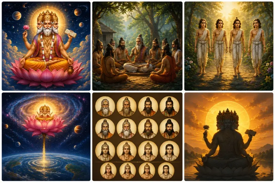 Manasa Putras of Lord Brahma: Complete Guide to Brahma's Mind-Born Sons
