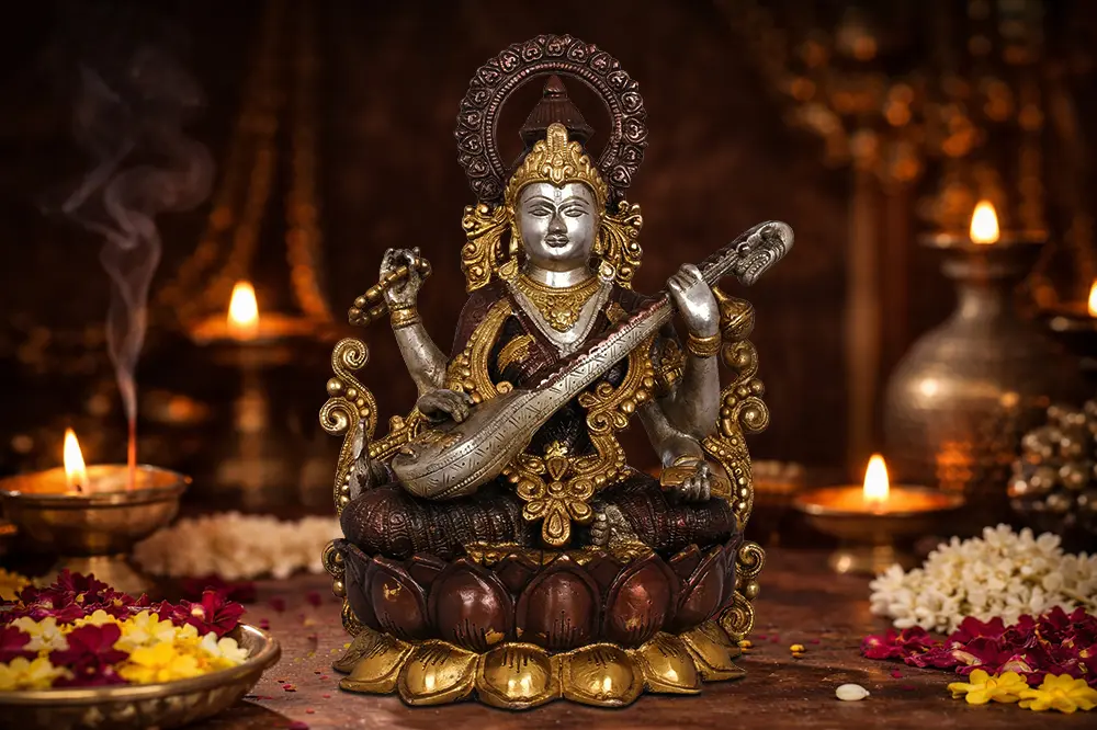 The Goddess Saraswati, Patron of Knowledge and Arts