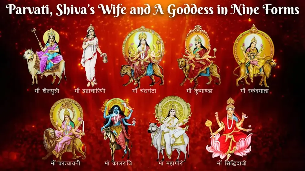 Nine Forms of Goddess Parvati Consort of Lord Shiva