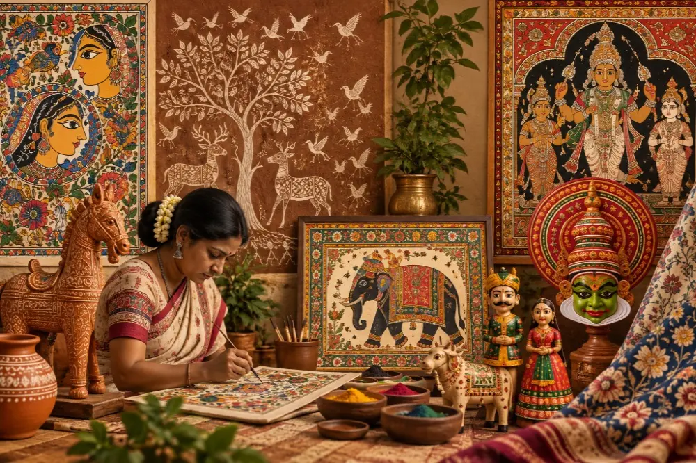 Indian Folk Art Painting: History, Styles, Regional Traditions & Cultural Meaning