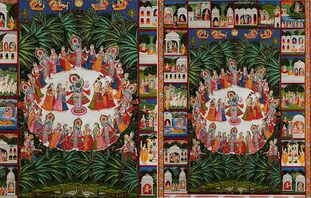 Shri Nath Ras Lila: Divine Krishna Dance and Indian Folk Art