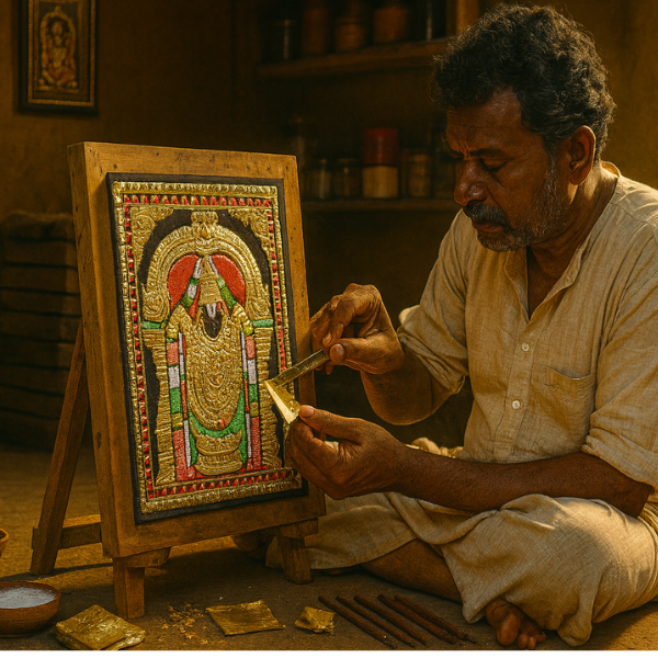 How are Tanjore paintings made: Gold, Gods, and Greatness