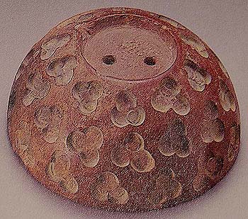 An upturned Bowl with Trefoil Design