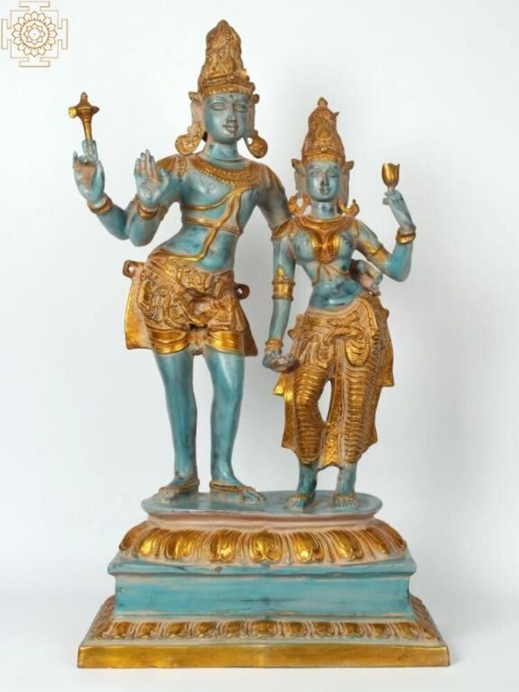 Divine Brass Sculpture Of Parvati - Goddess of Fertility, Love & Devot -  The Indian Weave