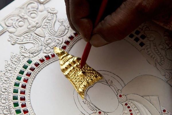 Sketching of Tanjore Painting